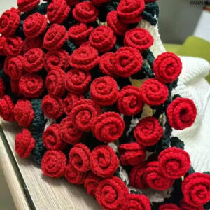 Crochet Rose Bouquet Blanket 80cm