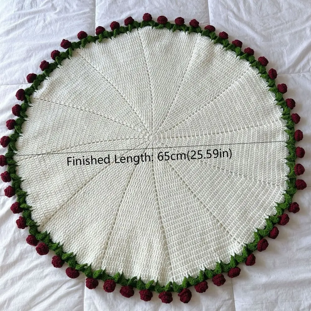 Crochet Rose Bouquet Blanket 80cm - Image 7