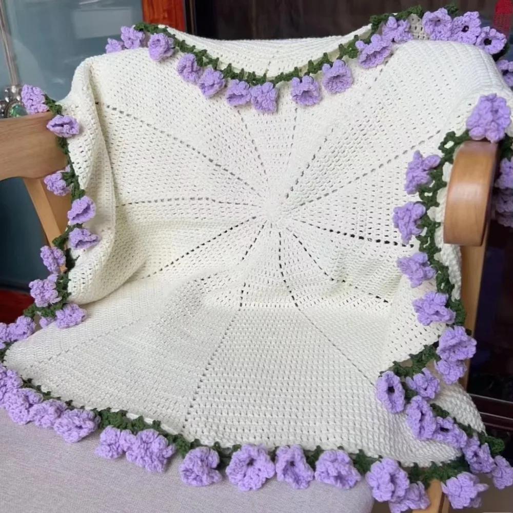 Crochet Rose Bouquet Blanket 80cm - Image 5