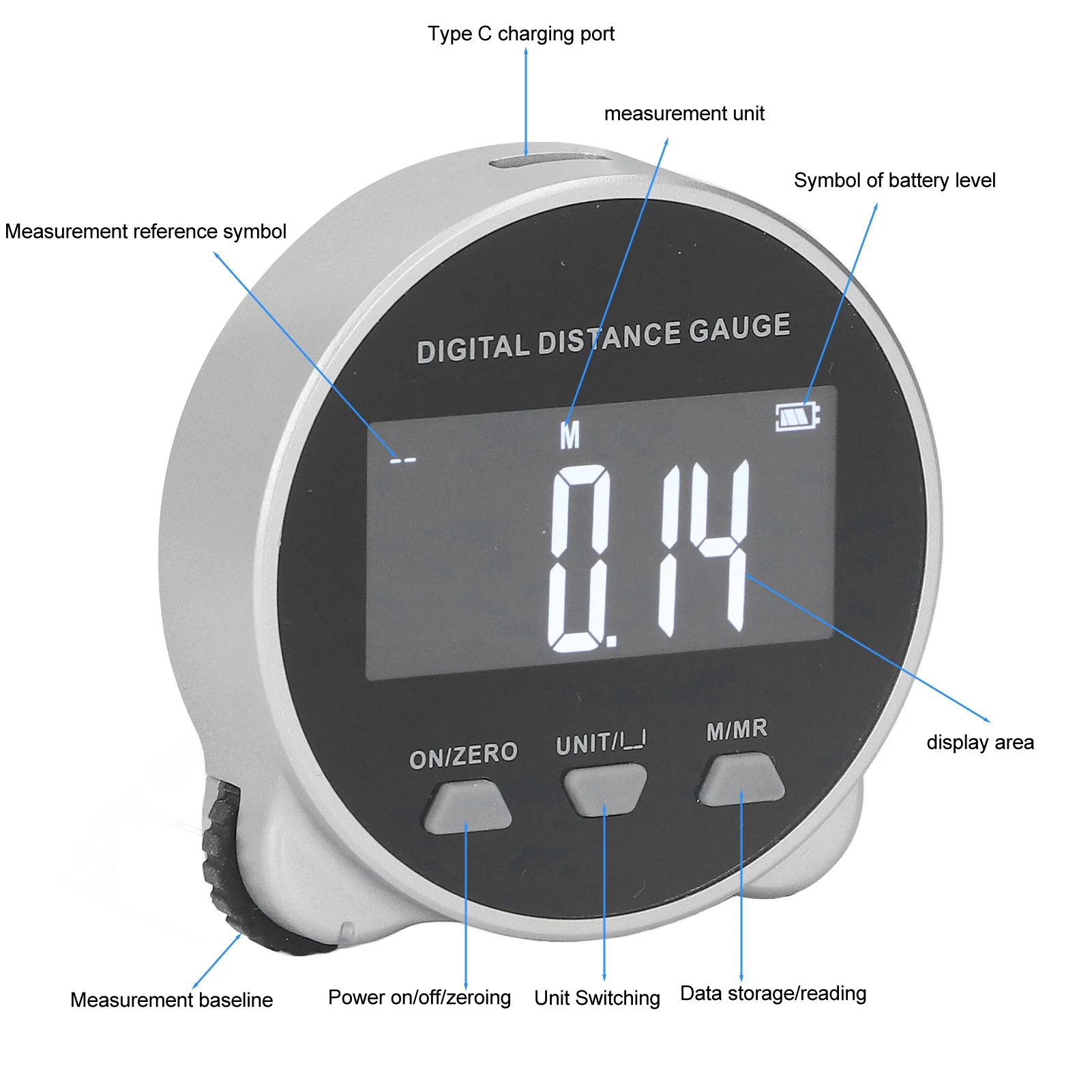Digital Rechargeable Tape Measure – Smart High-precision Measuring Tool - Image 6