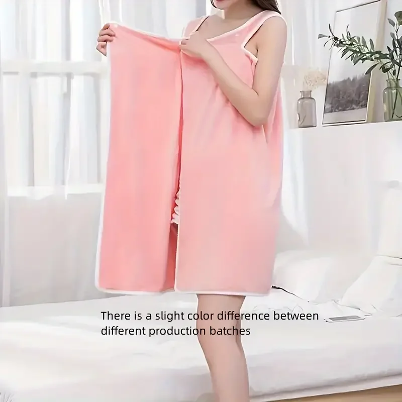 Cozy Wearable Bath Towel Dress - Image 4