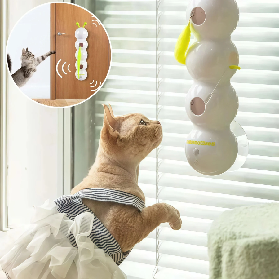 Smart Motion Cat Toy With Worm Design